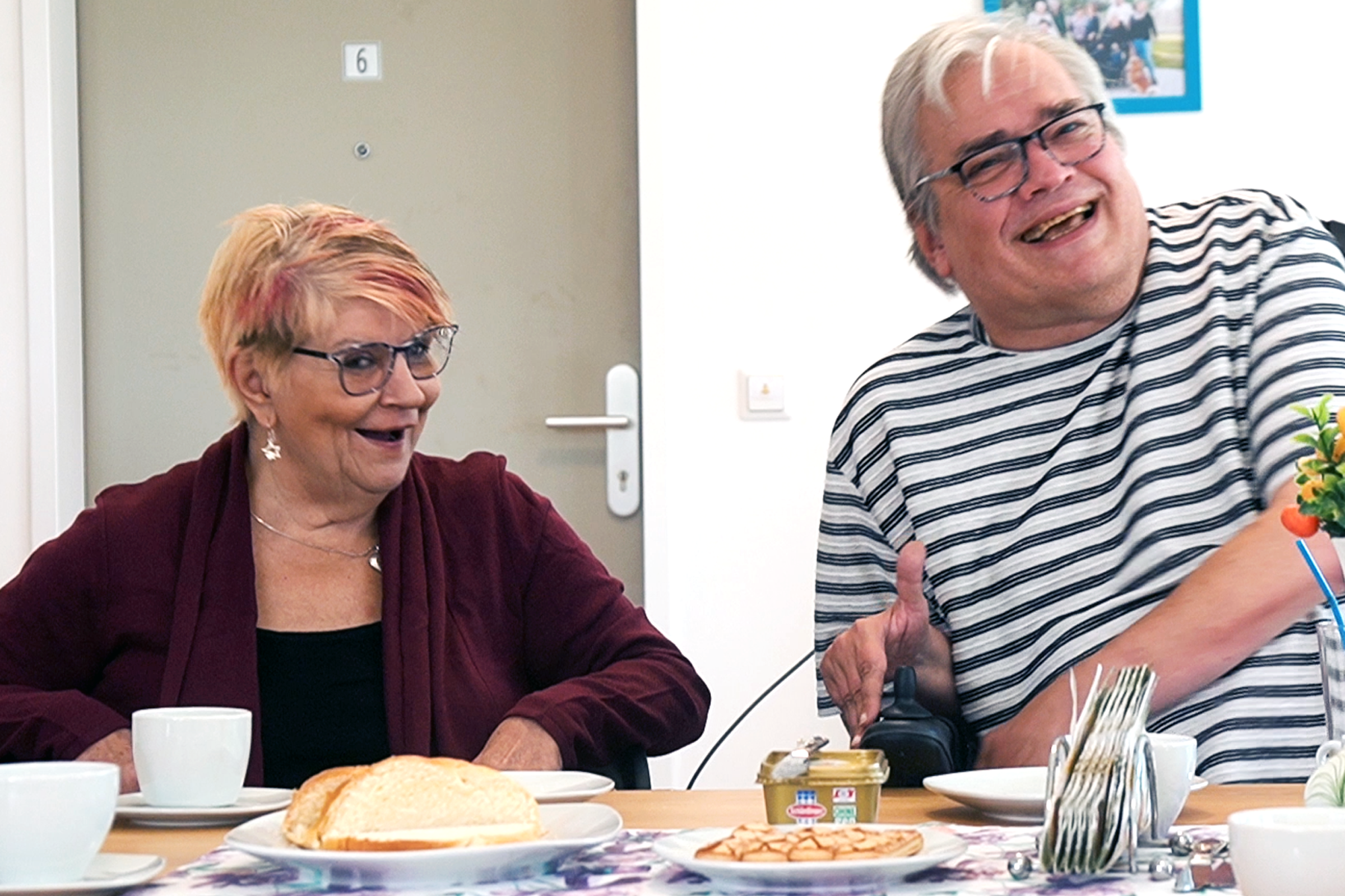 Elisabeth und Franz beim gemeinsamen Frühstück.