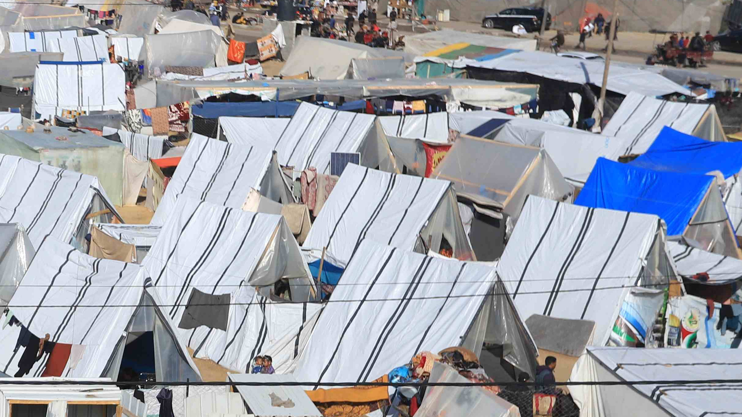 Zeltlager aus der Vogelperspektive